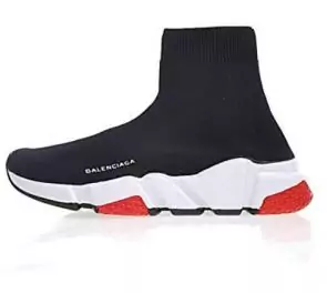 balenciaga trainers knit rhyton vintage femmes noir rouge